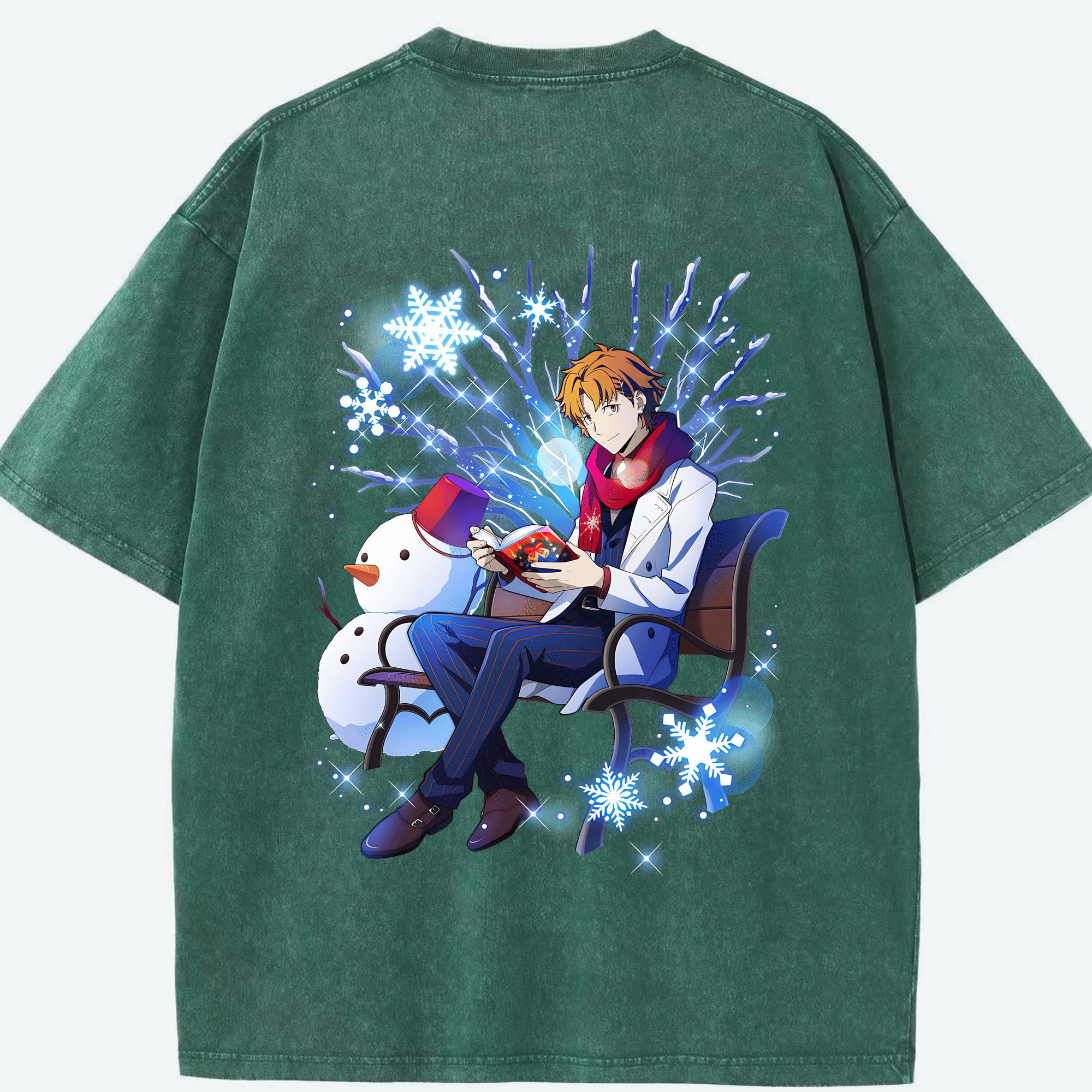 （画像用） 文豪ストレイドッグス Bungo Stray Dogs 綿100% ヴィンテージ風 半袖Tシャツ（背面プリント）